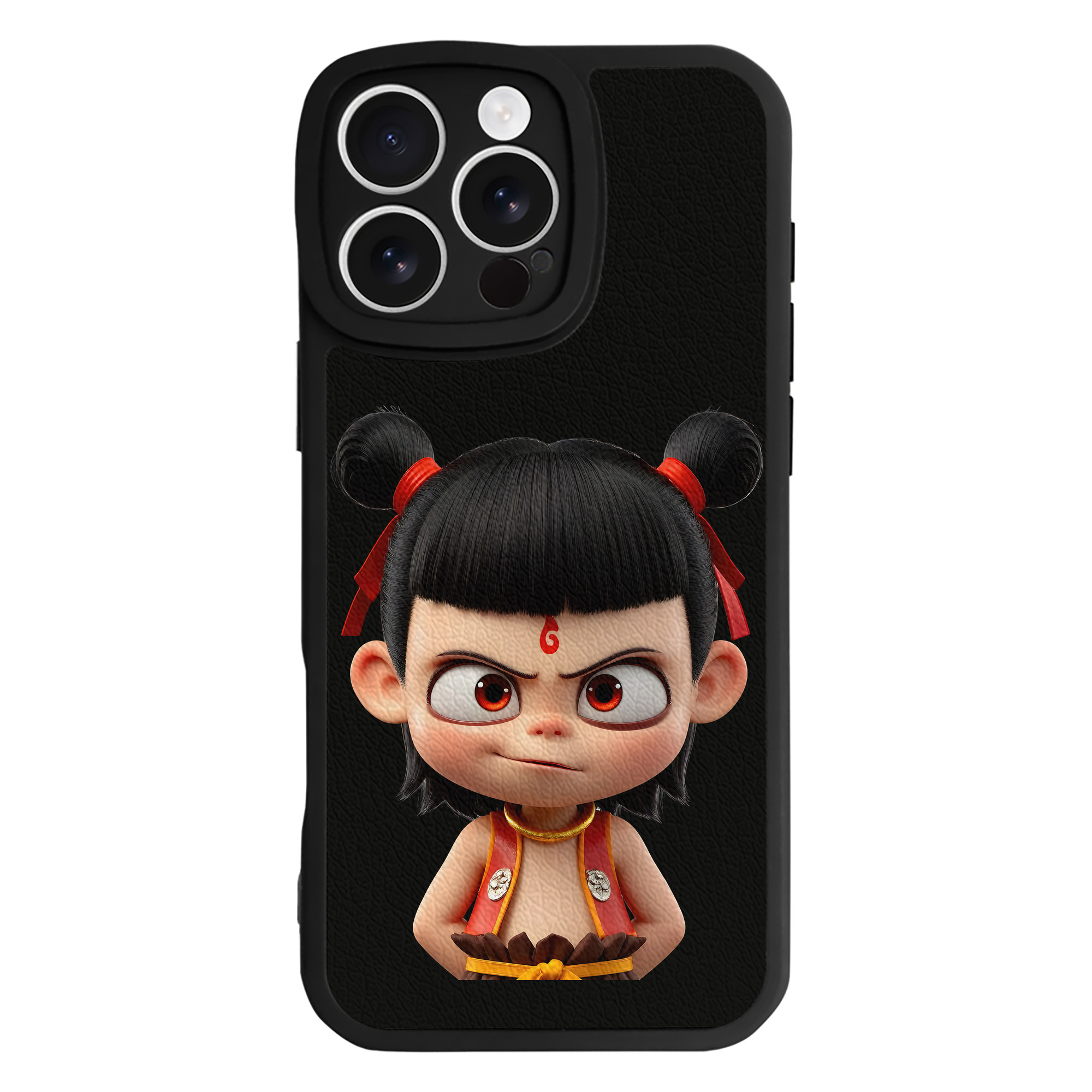（画像用） Ne Zha 2 ナタ 魔童の大暴れ 【iPhone 16シリーズ対応】シリコンスマホケース（レザー調） 材質：シリコン